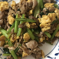 クックPW9C2T☆'s cooksnap of when they made 味付け簡単☆豚肉と小松菜の卵炒め.