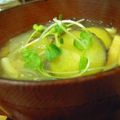 kamu蔵's cooksnap of when they made さつま芋と切り昆布✿お味噌汁.
