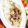 クック8JL77B☆'s cooksnap of when they made 簡単で美味過ぎる～！ビーフストロガノフ♪.