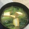 アンドーナツ☆'s cooksnap of when they made 簡単★小松菜と厚揚げの味噌汁.
