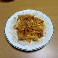 55才のおじさん's cooksnap of when they made お弁当にも♪豚こま肉のケチャップ炒め.
