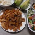 よちりん's cooksnap of when they made 甘辛♪豚肉と干し芋のキムチ炒め.