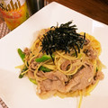 とちおとめみなりんこ's cooksnap of when they made 豚肉と長ネギの和風パスタ.