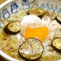 chou*'s cooksnap of when they made ごま香る♪茄子と温玉のアレンジそうめん.