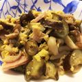 クック2S88KI☆'s cooksnap of when they made なすとハム卵のポン酢炒め♪.