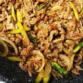 kyamberu's cooksnap of when they made 焼肉タレで☆アスパラと牛肉のタレマヨ炒め.