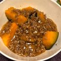 およう＊'s cooksnap of when they made 晩御飯に☆牛豚ひき肉とかぼちゃの煮物.
