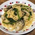 ★non's cooksnap of when they made 牡蠣とほうれん草のバター醤油パスタ.