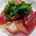 稲沢ゆり's cooksnap of when they made マグロとブリの漬け丼.