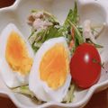ニナw's cooksnap of when they made 水菜とカニカマと卵のツナマヨサラダ.