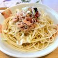 ちゃんゆい0820's cooksnap of when they made 梅とシーチキンのパスタ♪.