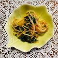 チェックのミニくま's cooksnap of when they made 絶品！やみつき♪ほうれん草&もやしナムル.