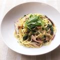 よこ耳ねこ's cooksnap of when they made きのことベーコンのスープスパゲッティ.