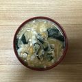 かおり♡♡♡'s cooksnap of when they made えのきとわかめの卵入り味噌汁♪.