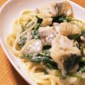 アンズmama♡'s cooksnap of when they made 鱈と菜の花のクリームパスタ。.