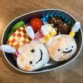 ＊まめゴマ＊'s cooksnap of when they made かわいい＊ラップ付きおにぎり☆うさちゃん.