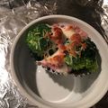 栗丸うさぎ's cooksnap of when they made モッツアレラとブロッコリーのベーコン焼き.