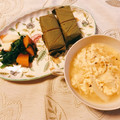yesmama's cooksnap of when they made 簡単１品☆柿と林檎と春菊の鮮やかサラダ.