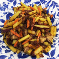 きいろのおはな's cooksnap of when they made ☆さつまいもと豚挽き肉と人参の甘辛炒め☆.