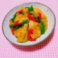 まあまま☆0403's cooksnap of when they made 鶏肉とピーマンのカレー炒め.