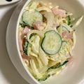 mozuku39's cooksnap of when they made ハムとレタス・きゅうりのマヨ和え.