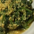 ガッチャン5's cooksnap of when they made 超適当！大根の葉っぱの卵とじ.