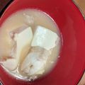 axa46k's cooksnap of when they made カワハギのアラ汁♪味噌仕立て.