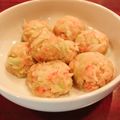 おきょうねえ's cooksnap of when they made キャベツとカニかまのお手軽シュウマイ.