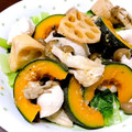 とこきち's cooksnap of when they made 鶏肉とかぼちゃとまいたけのサラダ.