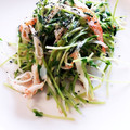 ♡こもれび♡'s cooksnap of when they made 豆苗とカニカマのごまポン炒め.