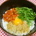 tokotann's cooksnap of when they made 簡単！キムチ釜玉うどん♪.