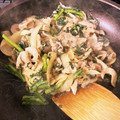 ミチママちゃん's cooksnap of when they made ♬豚肉と春菊の味噌マヨ炒め♫.