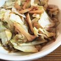 fuji's cooksnap of when they made キャベツと舞茸のもろみ醤油バター炒め.