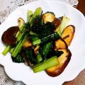ももんじゃー's cooksnap of when they made ほうれん草と椎茸の塩昆布炒め.