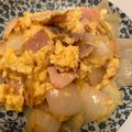 みかん015's cooksnap of when they made ハムと玉ねぎの玉子炒め❤カルボナーラ風.