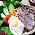 ⭐⭐あろま⭐⭐'s cooksnap of when they made 簡単絶品♡ナシゴレンのステーキ添え.