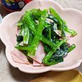 ゆけり３兄弟's cooksnap of when they made 小松菜とハムのサラダ.