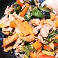 料理スキになってきた's cooksnap of when they made ナス・ピーマン・にんじんの肉味噌炒め.