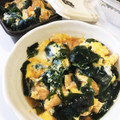 YUKIKI☆'s cooksnap of when they made ♓わかめと油揚げの卵とじ♓.