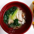 ショコラメロン's cooksnap of when they made 小松菜とエリンギのお味噌汁.