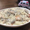 ☆のっこ★'s cooksnap of when they made サーモンとキノコのクリームうどん.