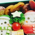 mamaはっち's cooksnap of when they made 俵おむすびサンタさんクリスマスのお弁当♪.