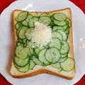 SUNMOONMOM's cooksnap of when they made きゅうりトースト.