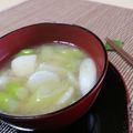愛じゃな～い？'s cooksnap of when they made ねぎと里芋の味噌汁。風邪予防！.