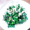 海航's cooksnap of when they made 簡単！春菊とベーコンのバター炒め.