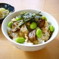 runa10's cooksnap of when they made 鶏そぼろベース☆栗と枝豆。混ぜご飯.