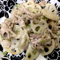 母ちゃん0046's cooksnap of when they made 蓮根と豚のとろみネギ塩焼き.
