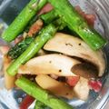 hozunyam's cooksnap of when they made アスパラとエリンギの＊ベーコン炒め.