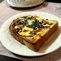 misatona's cooksnap of when they made 朝食☆うま～塩昆布とネギのチーズトースト.