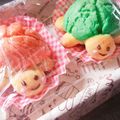 cocoa＊°'s cooksnap of when they made レンジパンで「かめメロンパン」♪.